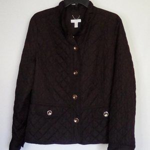 Charter Club  Black Quilted  Lined Hunting Jacket